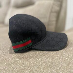 Gucci GG Monogram Canvas Baseball Cap – Black | Size L (59)